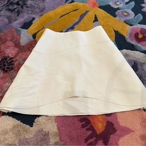 Topshop high waisted white scuba mini skirt
